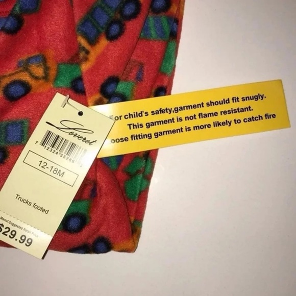 NWT Levert baby fleece footed pajamas -12-18 - Picture 4 of 5